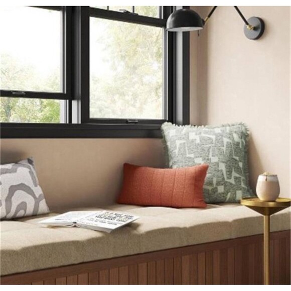 Geometric Patterned 18x18" Pillow Gray - Threshold - Picture 2 of 5